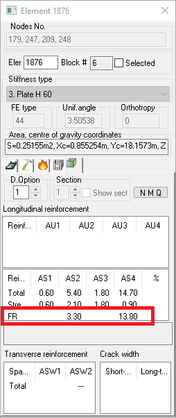 Fig.9. How to preview reinforcement in the Information about element dialog box