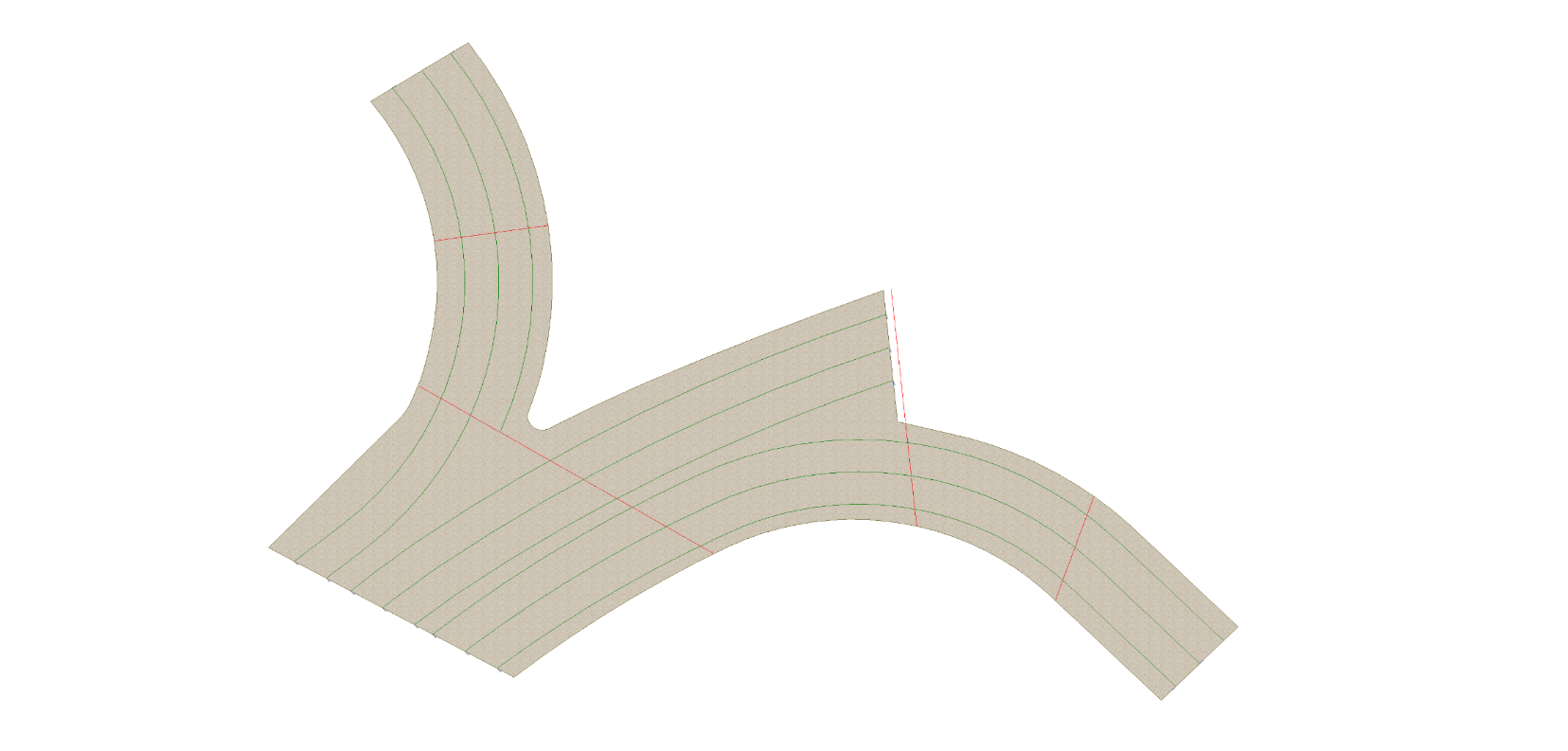 Рис.1.1. Фрагмент перекрестка 4-ветвевой городской эстакады из монолитного ненапрягаемого железобетона в препроцессоре САПФИР.png
